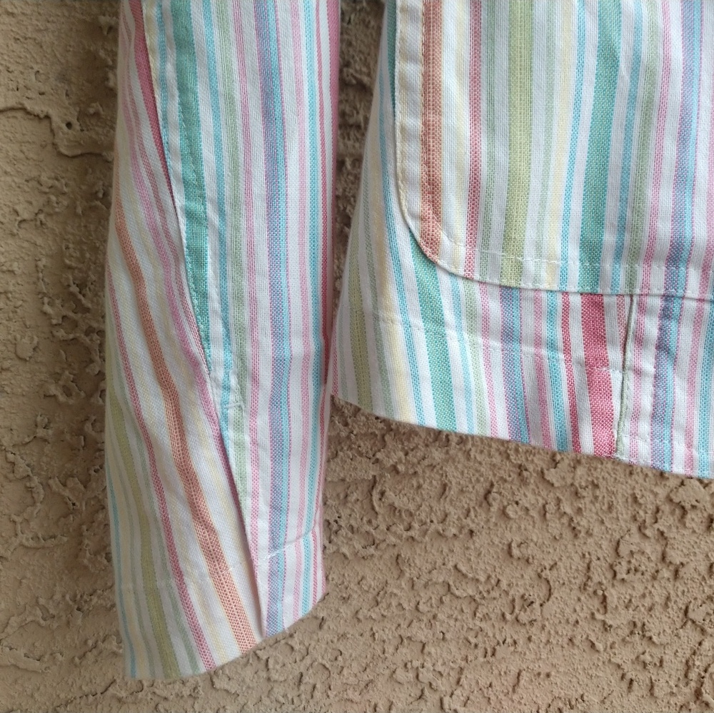 Talbot Striped Stretch Button Jacket Size 4 - Picture 3 of 8
